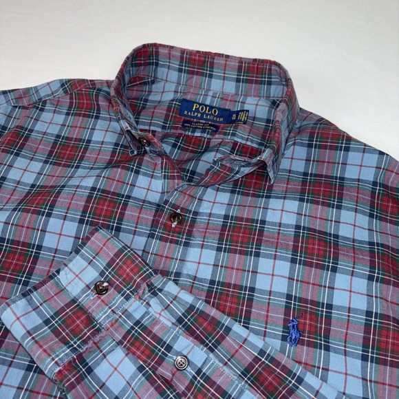 Polo Ralph Lauren Other - Polo Ralph Lauren EUC Plaid Button Down Men's XL Blue Red Classic Fit Stretch